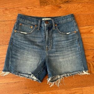 Madewell high rise denim shorts